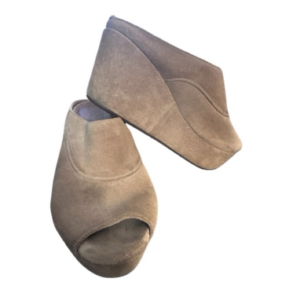 Chocolat Blu Tan Wedge Sandals